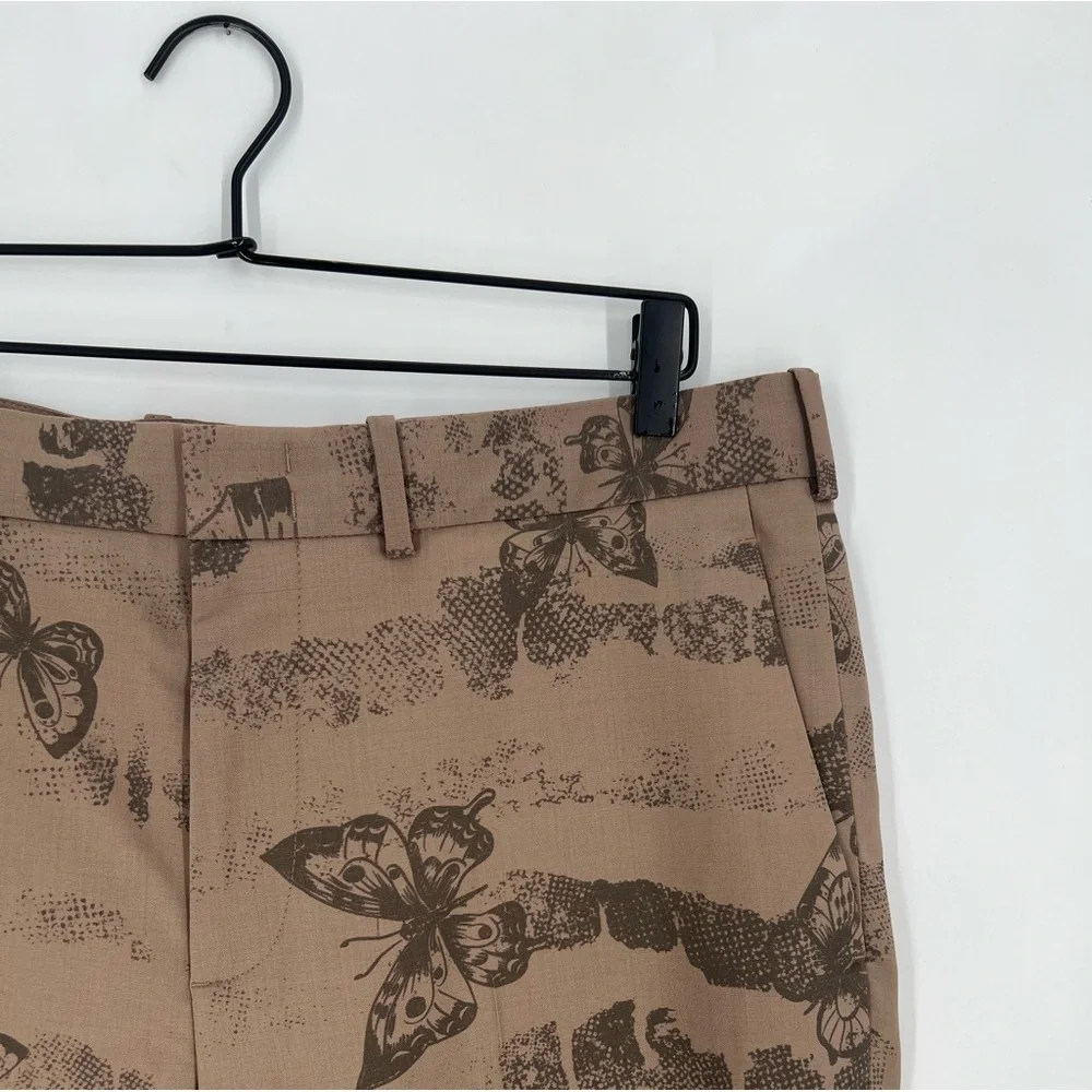 Cos x Yeboah Tailored Wool Blend Butterfly Printed Men Trousers - Picture 3 of 7